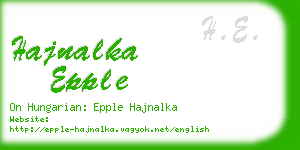 hajnalka epple business card